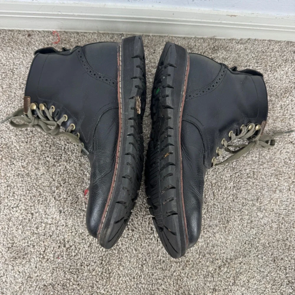Timberland Earthkeepers Britton Hill Black Leather Wingtip Boots Mens 7.5 Urban